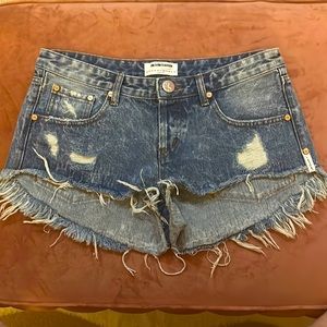 One teaspoon low waisted denim shorts